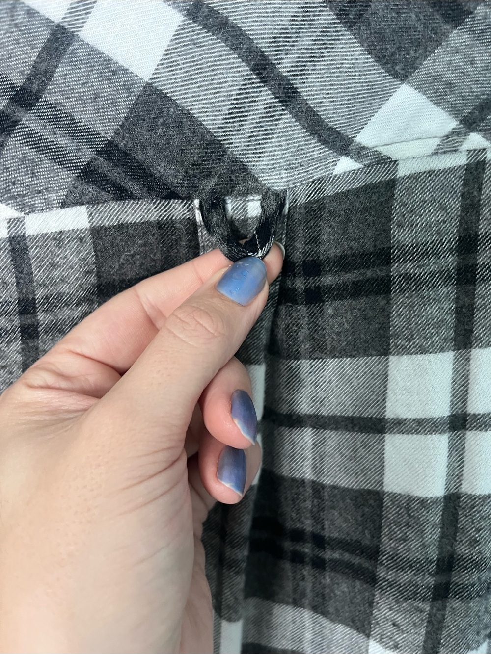 Talbots Black and White Plaid Button-Front Super Soft Flannel Tunic - Picture 6 of 6